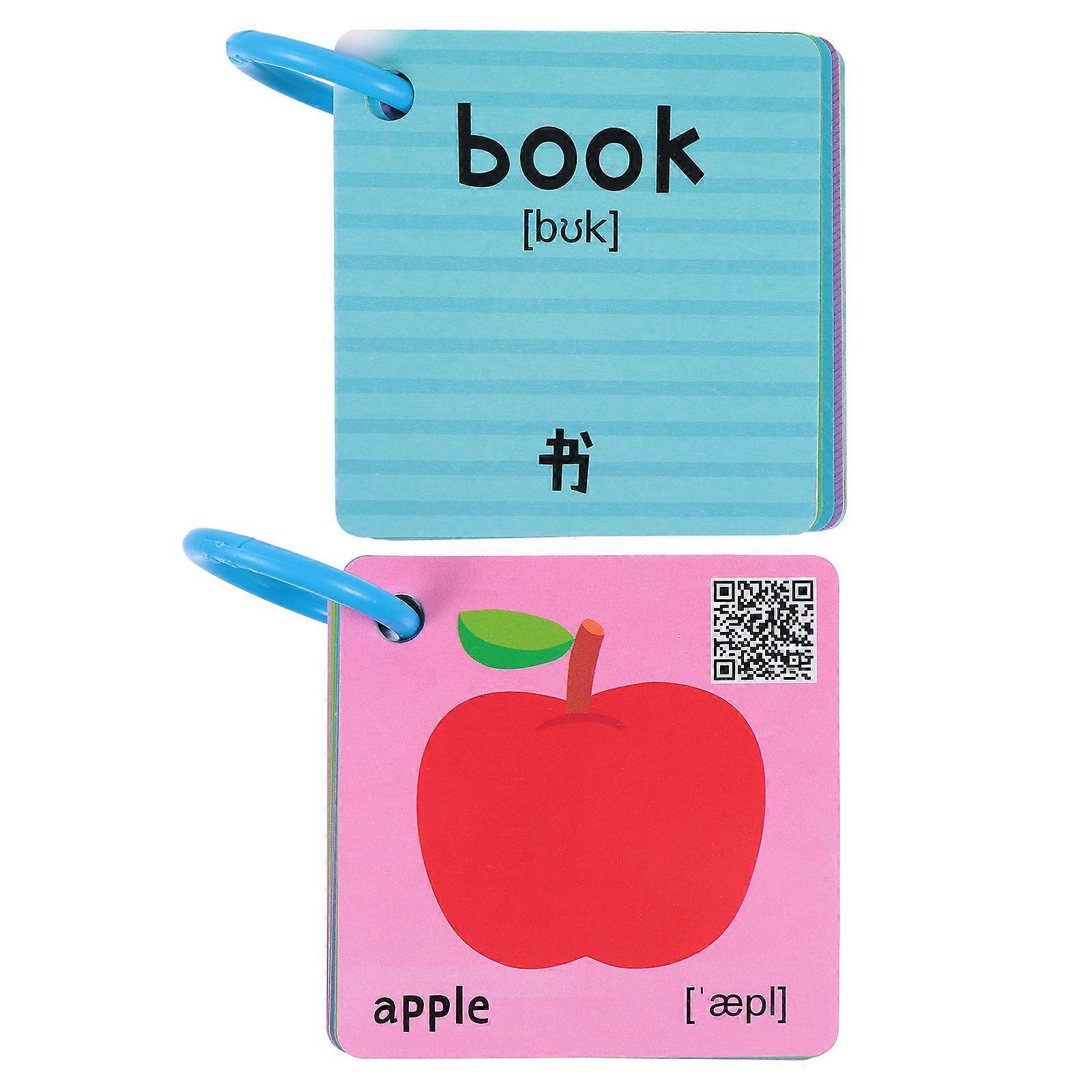 Learning Cards Children's Learning Cards Home Learning Paper Assorted Color for 2 Sets