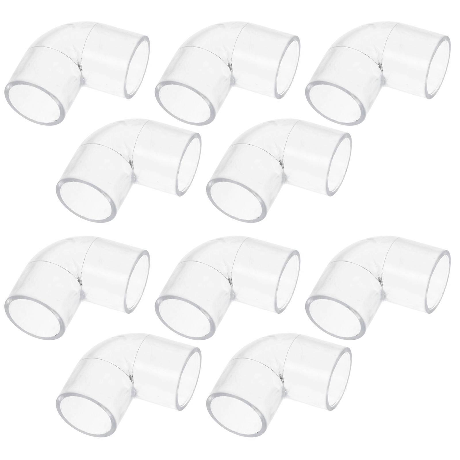Acrylic Filter Connector for Fish Tank Hose Right Angle 10Pcs Set