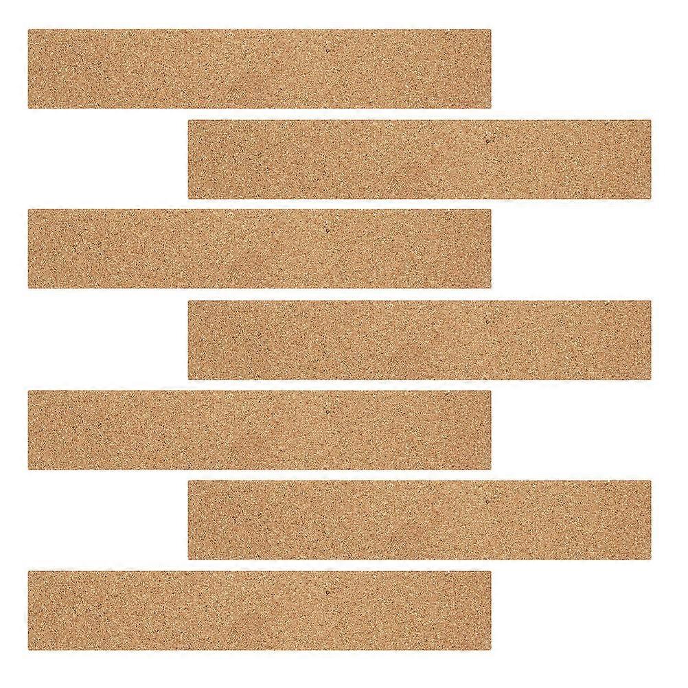 Self-Adhesive Cork Strips 7Pcs Rectangular Pin Display For Home Office School Creative Display 30X5X0.6CM