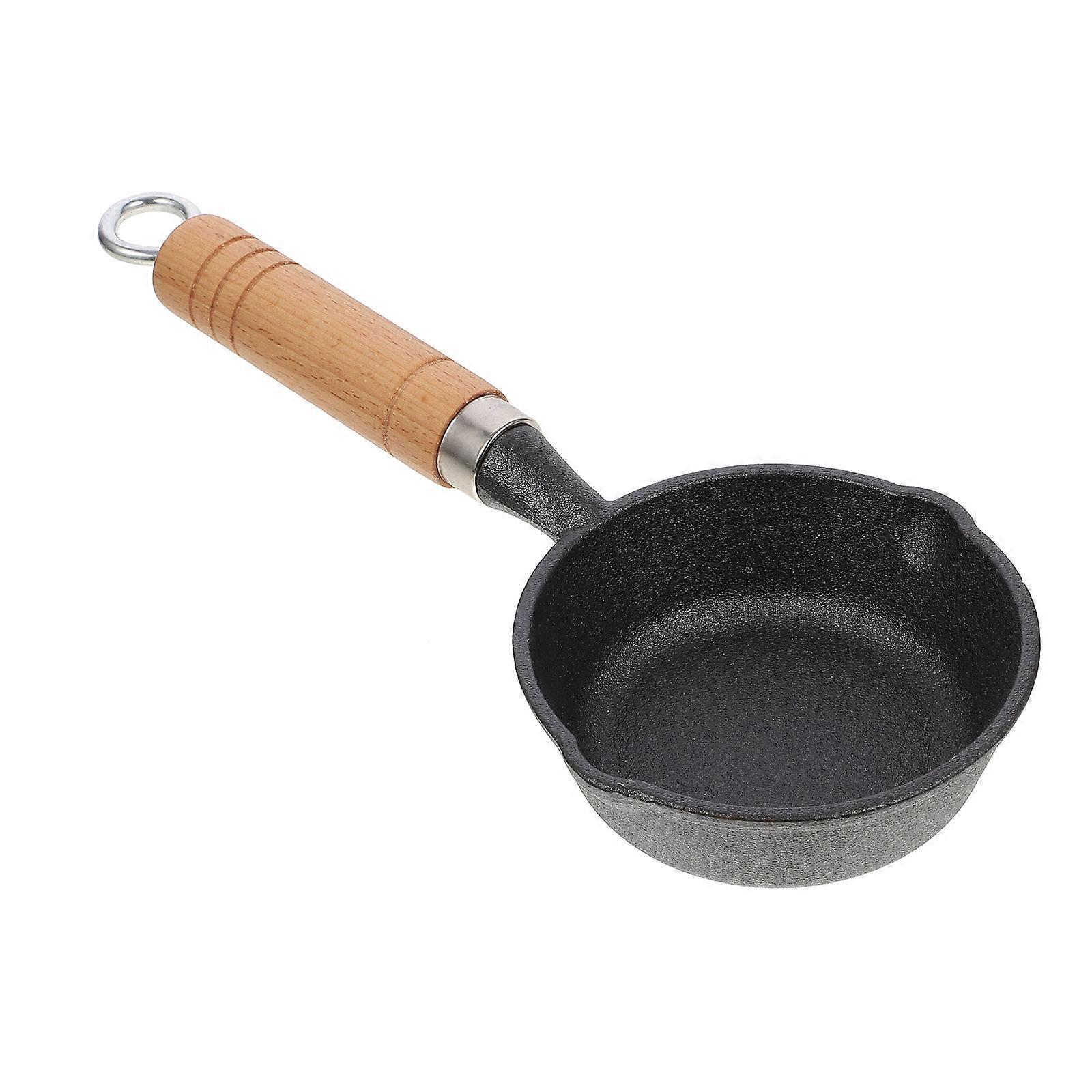Iron Pancake Pan For Backpacking Camping Home Kitchen Cooking Ergonomic Design Height 4cm Multi-Functional 1Pack