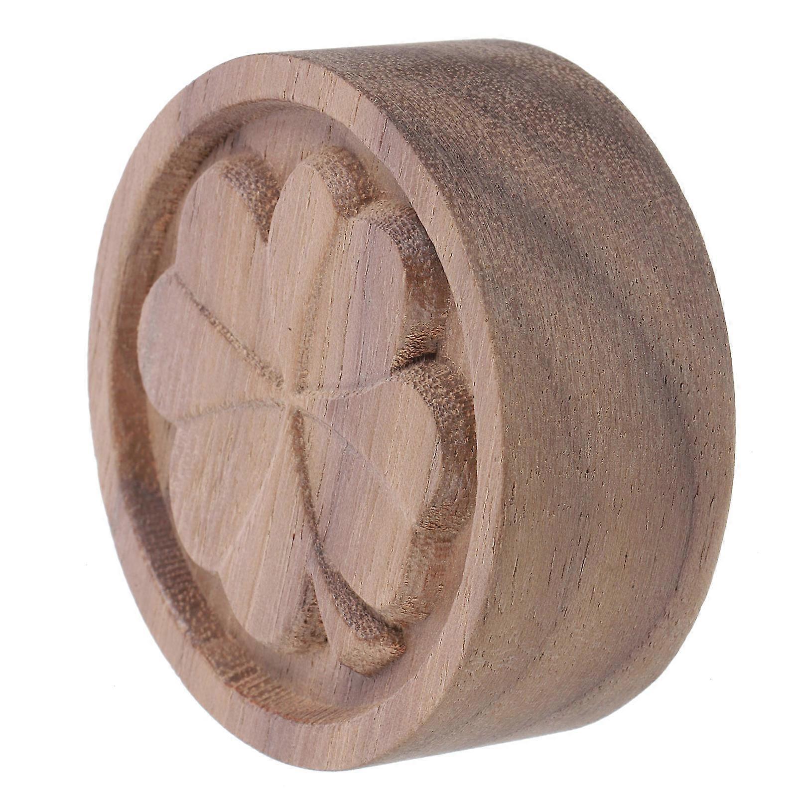 Diffusion Round Shape Wooden Diffuser for Vehicle Use Brown Color 1Set