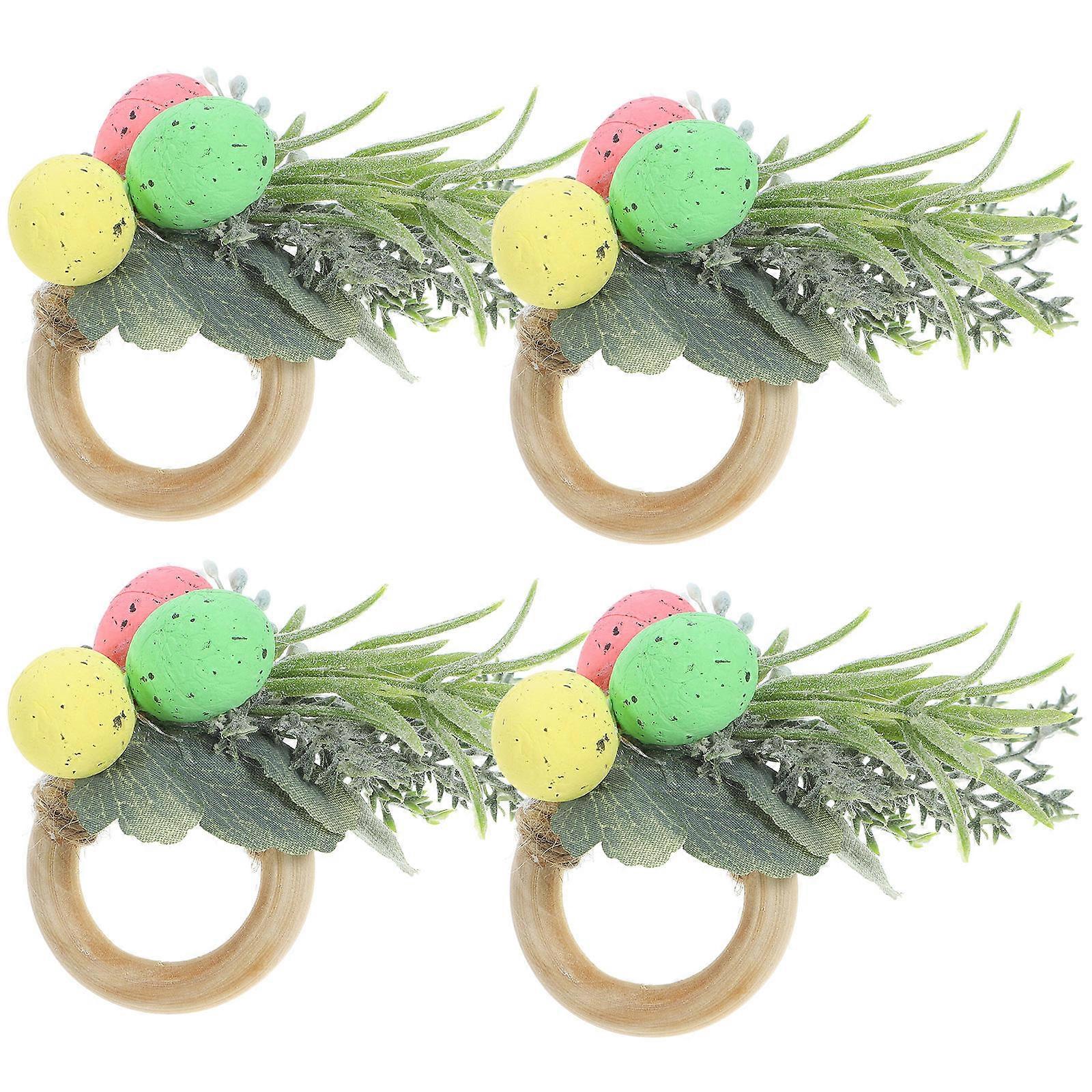 Easter Table Napkin Rings Egg Shape Napkin Buckle for Decor 20Pcs