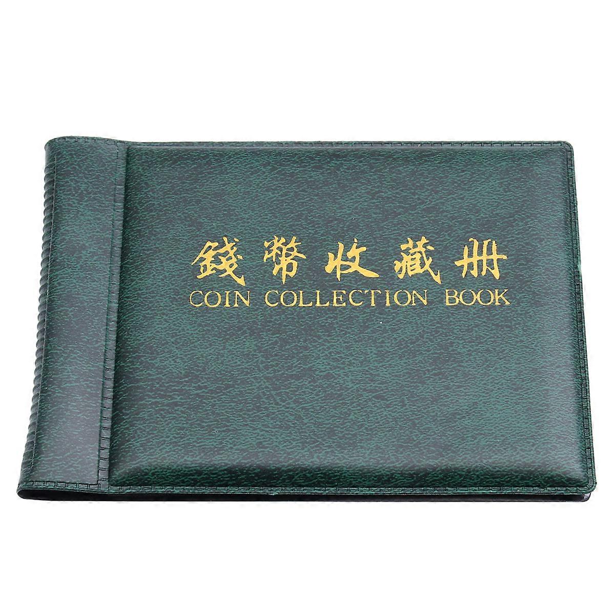 Coin Collector Collecting Album for Coin Collection 2Pcs Dark Green Holders