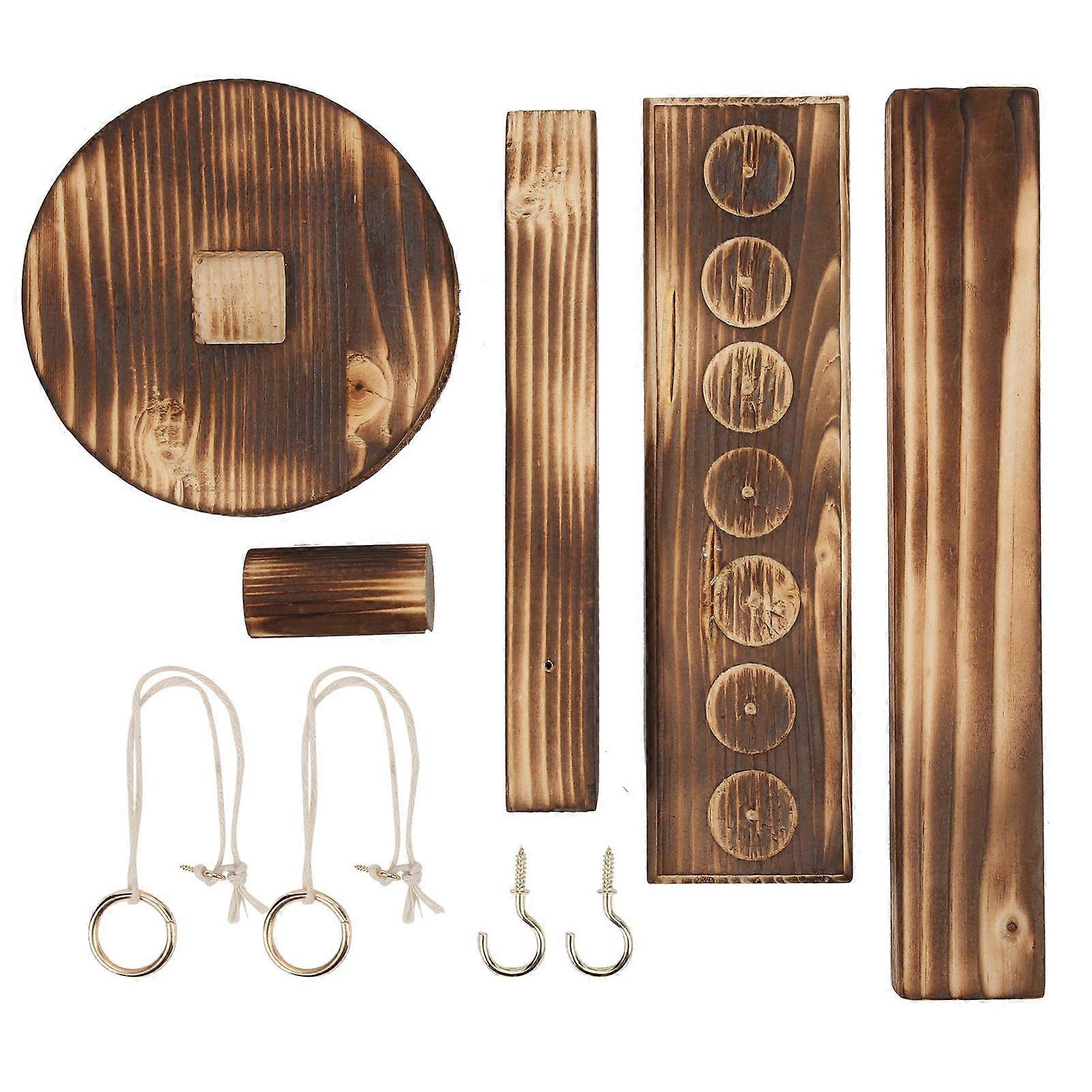 Handheld Board Games with Ladder Wooden Hooks Board Interactive Game Toy for Kids Adults