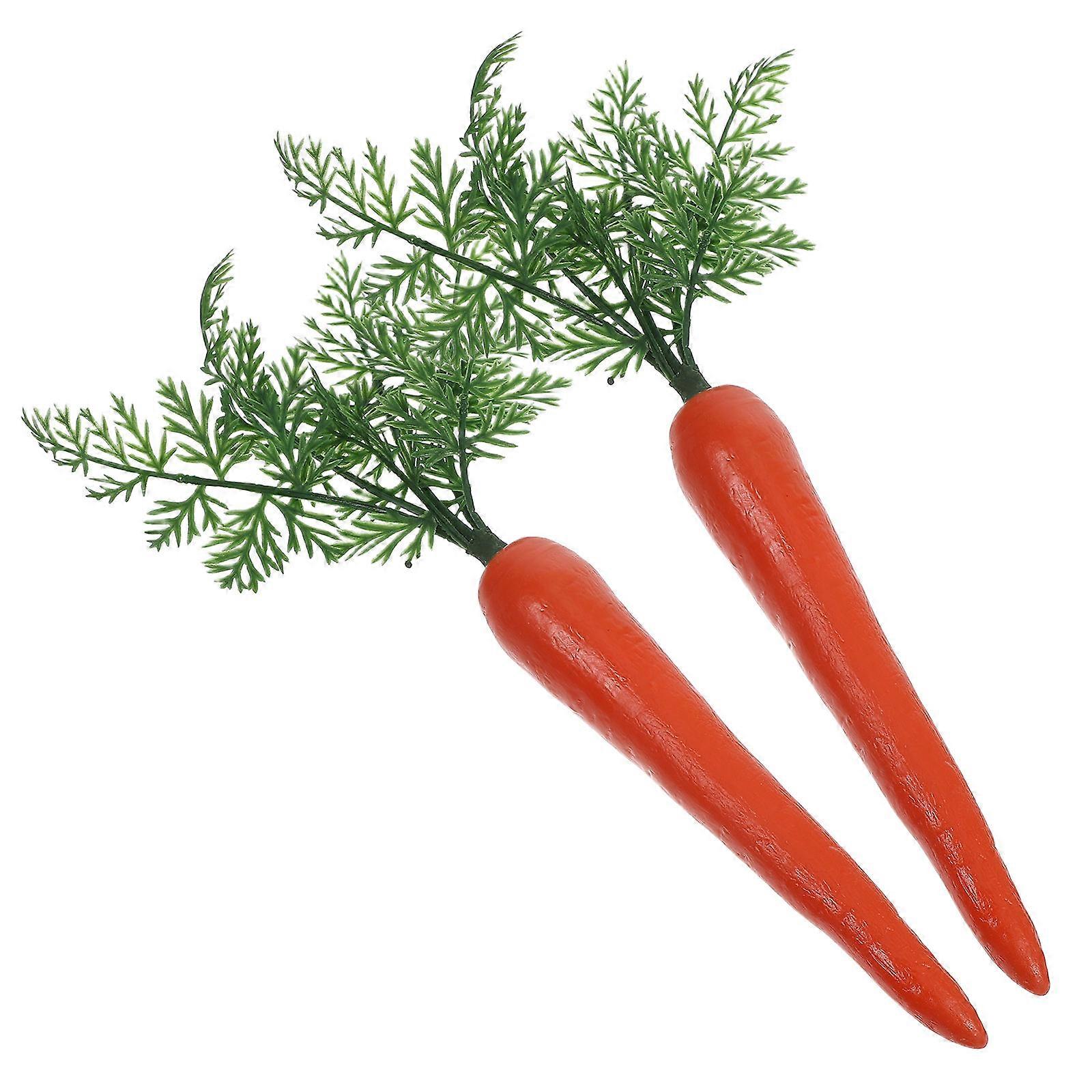 Fake Vegetable Models 6 Pcs Realistic Design Carrot Statues Kitchen Simulation Prop Restaurant Display Educational Tools Long Shape