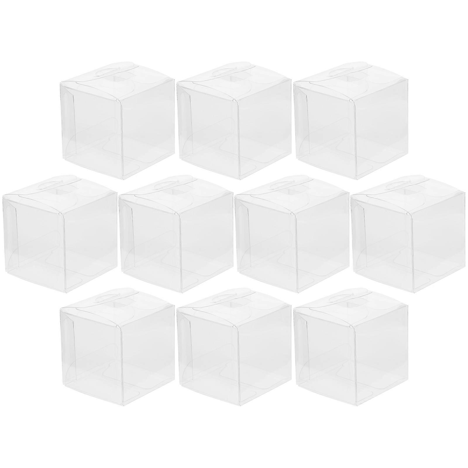 Plastic Box Transparent Candy Box for Packing 10Pcs Wedding Party Packaging