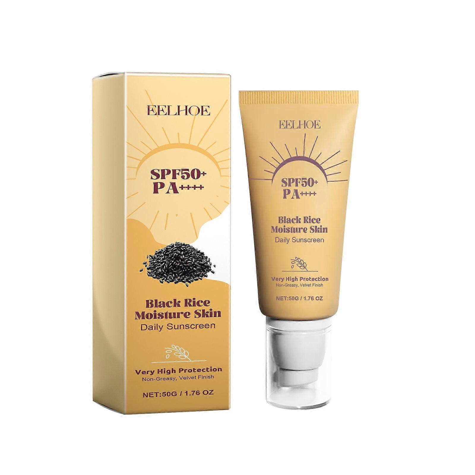 Black Rice Moisture Skin Daily Sunscreen, Isolation Uv Hydrating Moisturizing Refreshing And Brightening Protection