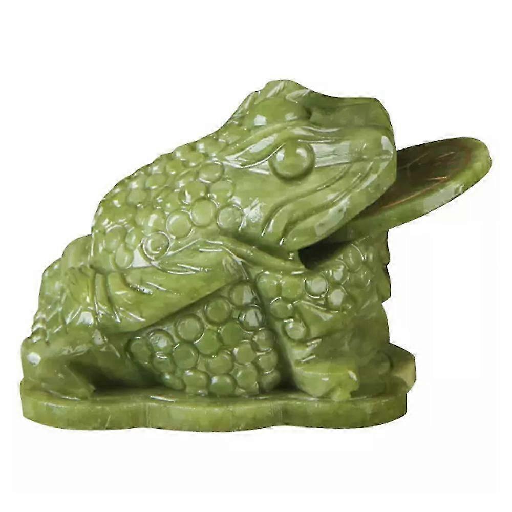 Frog with Coin in Mouth,Feng Shui Jade Money Frog,Three Legged Wealth Frog 26s