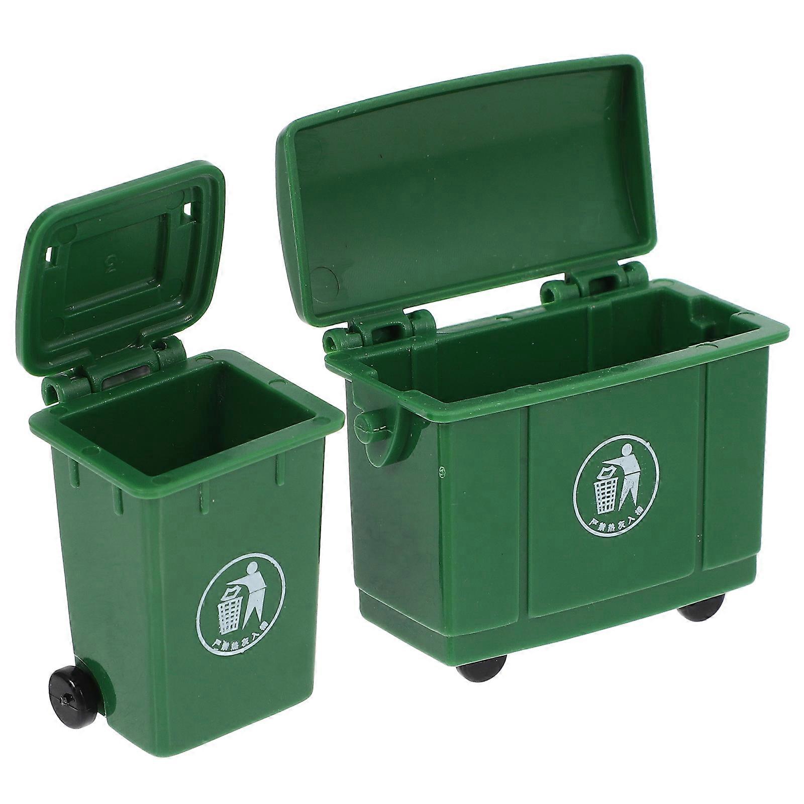 Miniature Trash Can Toy Doll House Mini Trash Can 3Sets