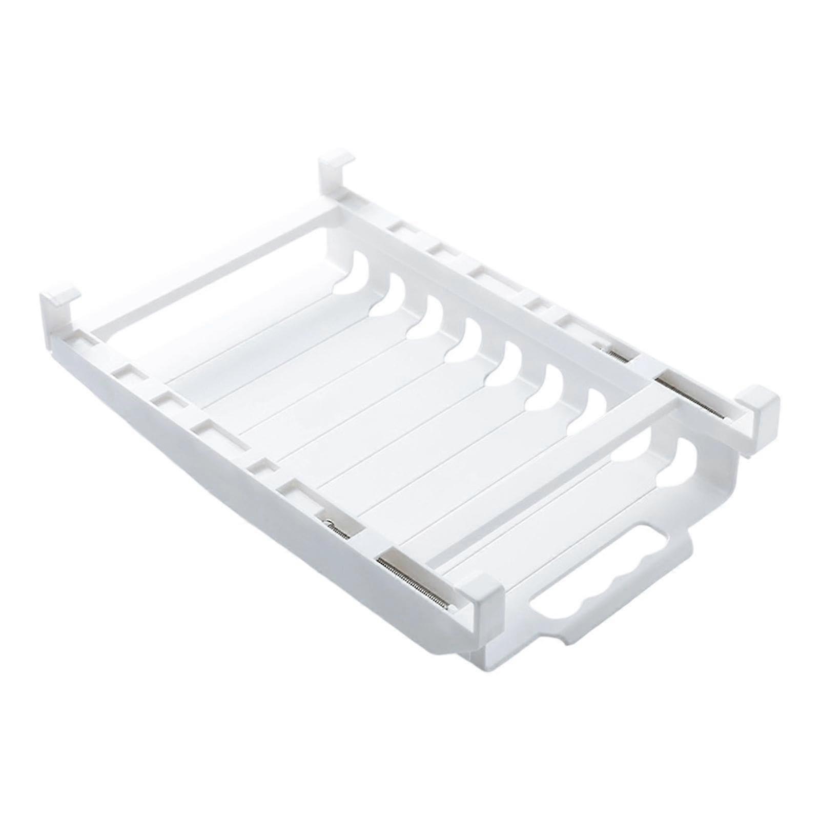 Telescopic Storage Clip Extendable Drawer Shelf Refrigerator Organizer Hanging Shelf With Zipper Pocket Meal Planner