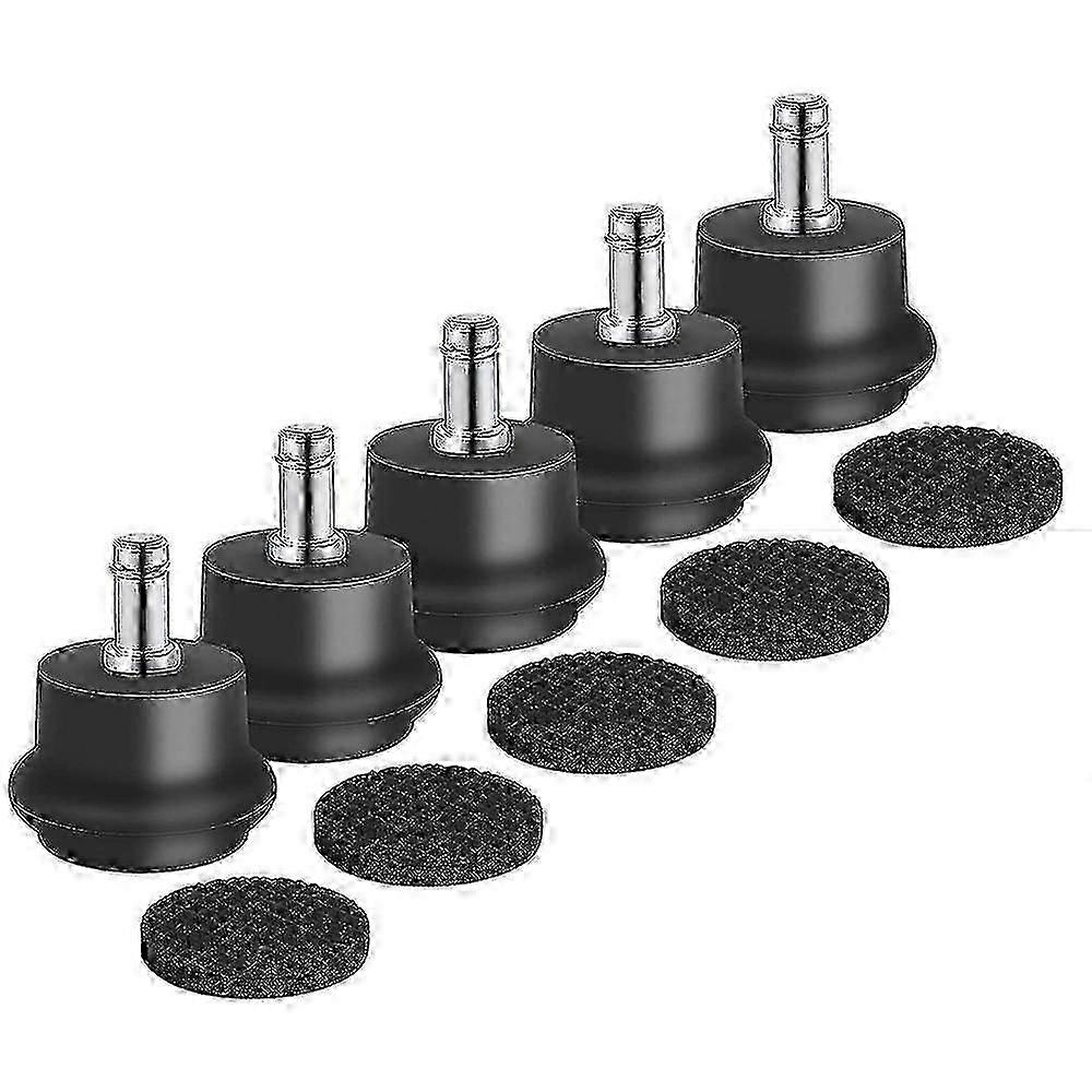 5pcs Replacement Glides for Office Chairs & Stools - Convert Swivel to Fixed Casters
