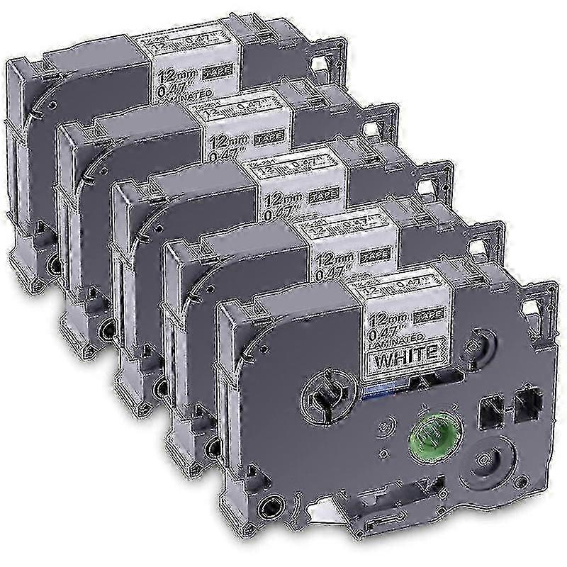 5-Pack Label Maker Tape for Brother TZe-231 -231 Laminated P-Press Label Maker Tape, for Model PT D 2025