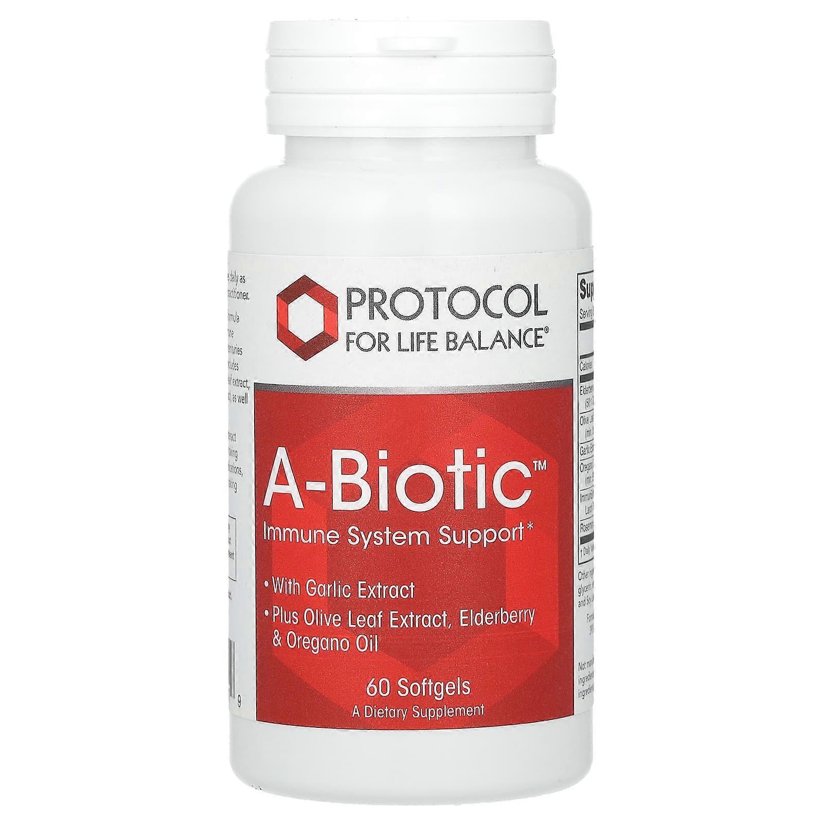 Protocol for Life Balance, A-Biotic, Immune System Support, 60 Softgels