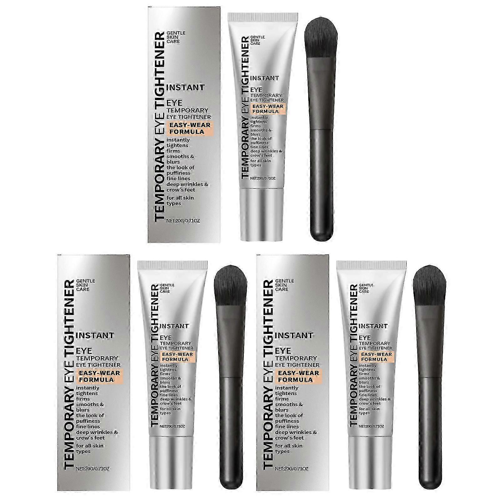 インスタントアイタイトナーブラシセット、一時的なアイタイトナークリーム、目の下のたるみ、クマのしわ、むくみ、アンチエイジング小じわを軽減