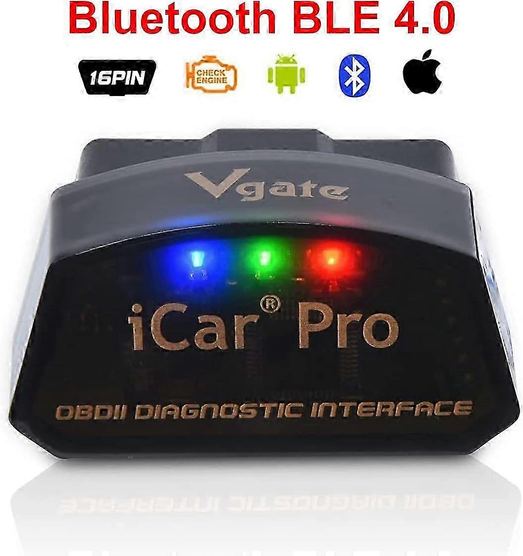 Icar Pro Obd2 Auto Diagnostic Suitcase Bluetooth 4.0 (Ble) Obd2 Scanner/Elm 327V 2.3 Obdii Code Reader For Android/Ios System, Compatible Wi