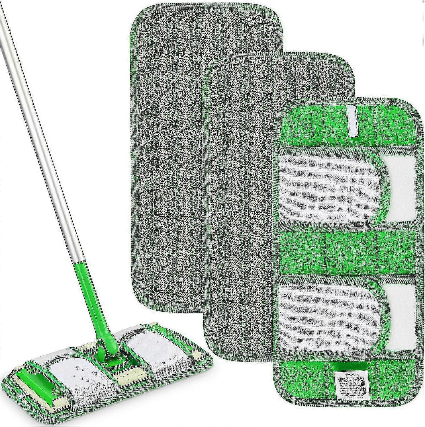 Reusable Floor Mop Pads Machine 12-inch Refills For Swiffer Wet Jet_Sep 25-26