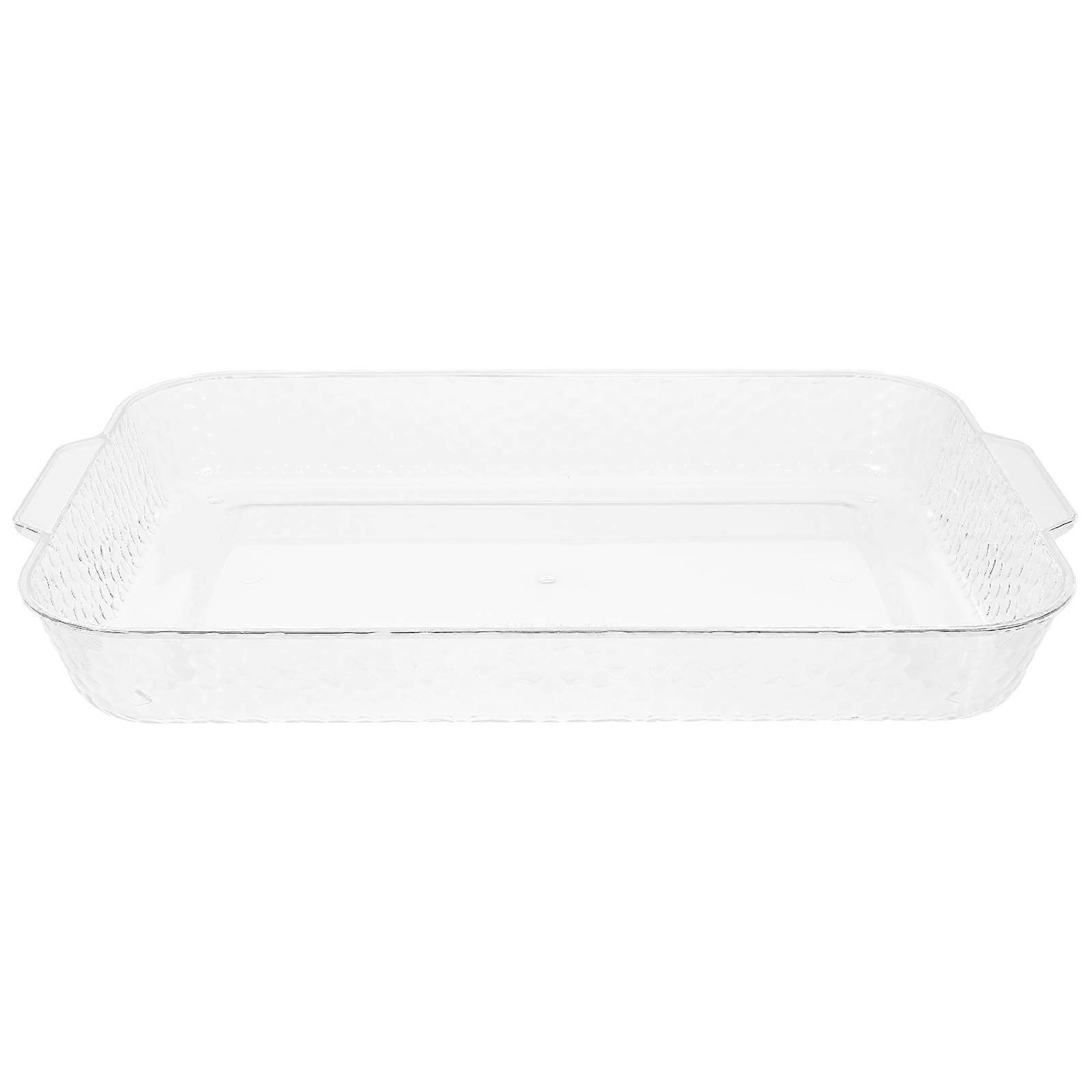 Mizh Serving Tray Entertaining Serving Platter Fruit Snacks Reusable Plastic Tray for Serving