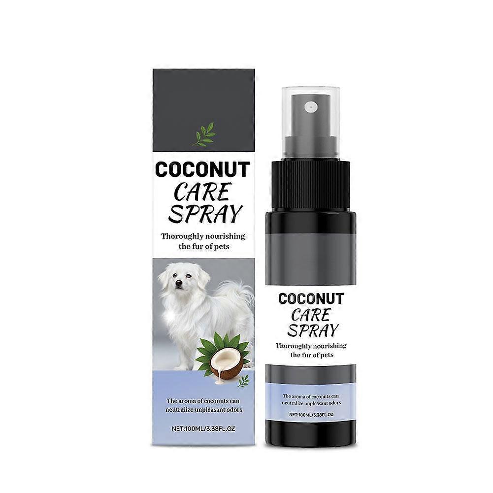 100ml Coconut Scented Pet Conditioning Spray for Dogs and Cats with Natural Extract Nourishes and Smooths Coat for Daily Grooming and After Bath
