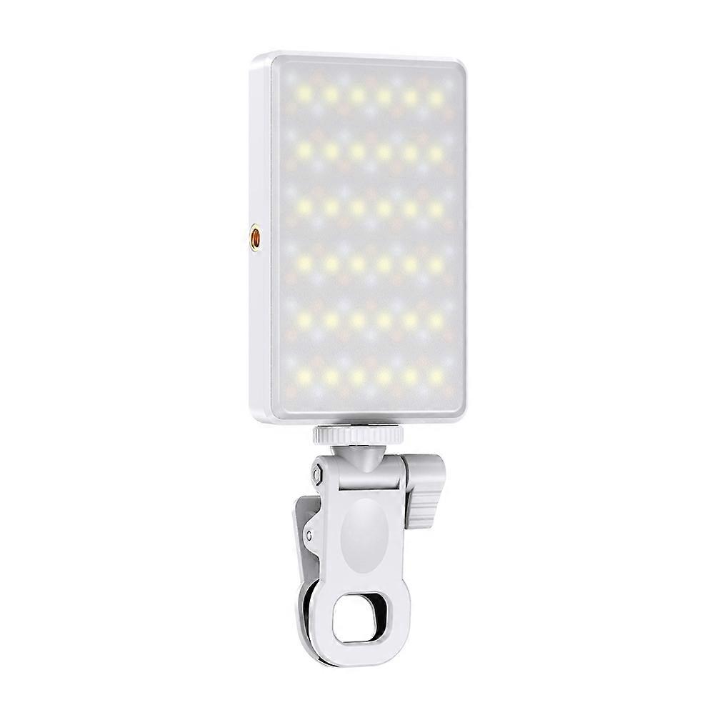 クリップ付きバイカラーLEDセルフィーライト 3000mAh充電式バッテリー