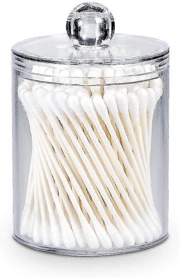 Caja de almacenamiento de hisopos de algodón, bote de bolas de algodón con tapa