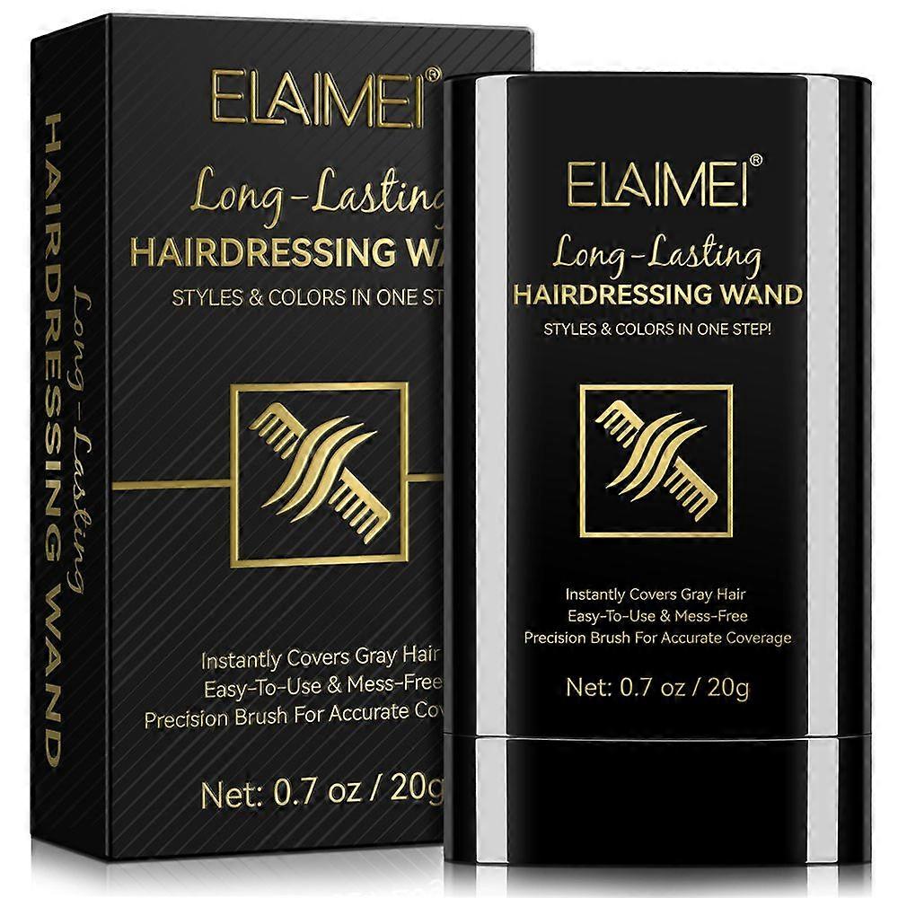 2-in-1 Grey Hair Dye Color Stick & Comb, Sweatproof & Waterproof, Quick Coverage Touch Up, Portable & Safe & Gentle, Non-Sticky, Easy to Use