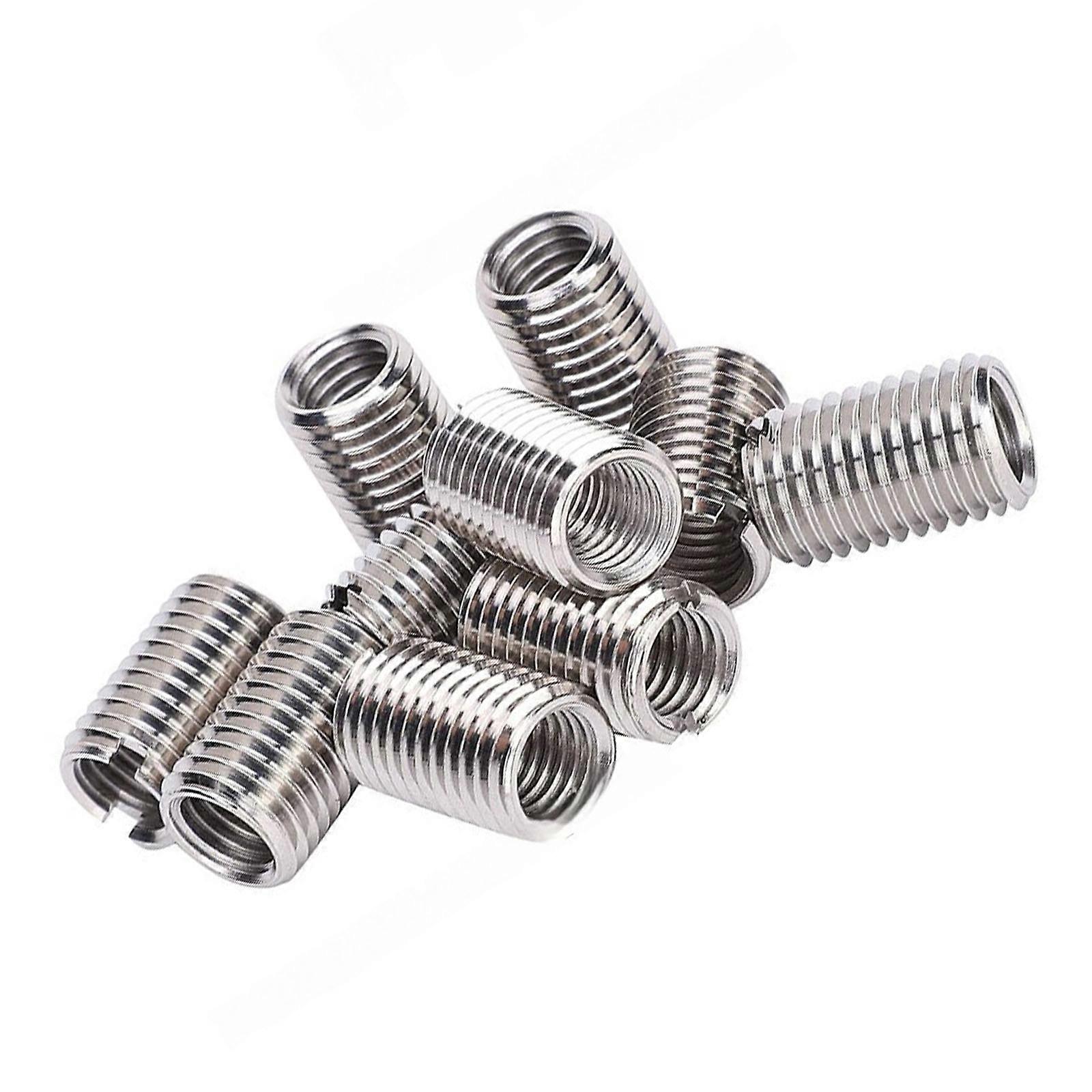 Pack of 10 Sturdy Stainless Steel Tapping Thread Inserts Designs for Quick Installation and Long Time Stability Use Multicolor