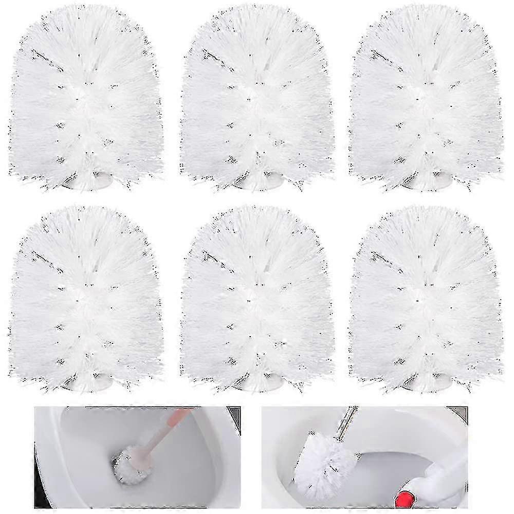 6-Pack Easy Screw-On Replacement Toilet Brush Heads