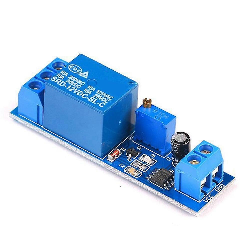 jixopn NE555 Time Delay Relay Module 5V/12V 0 To 10 Second Automotive Delay (12v)