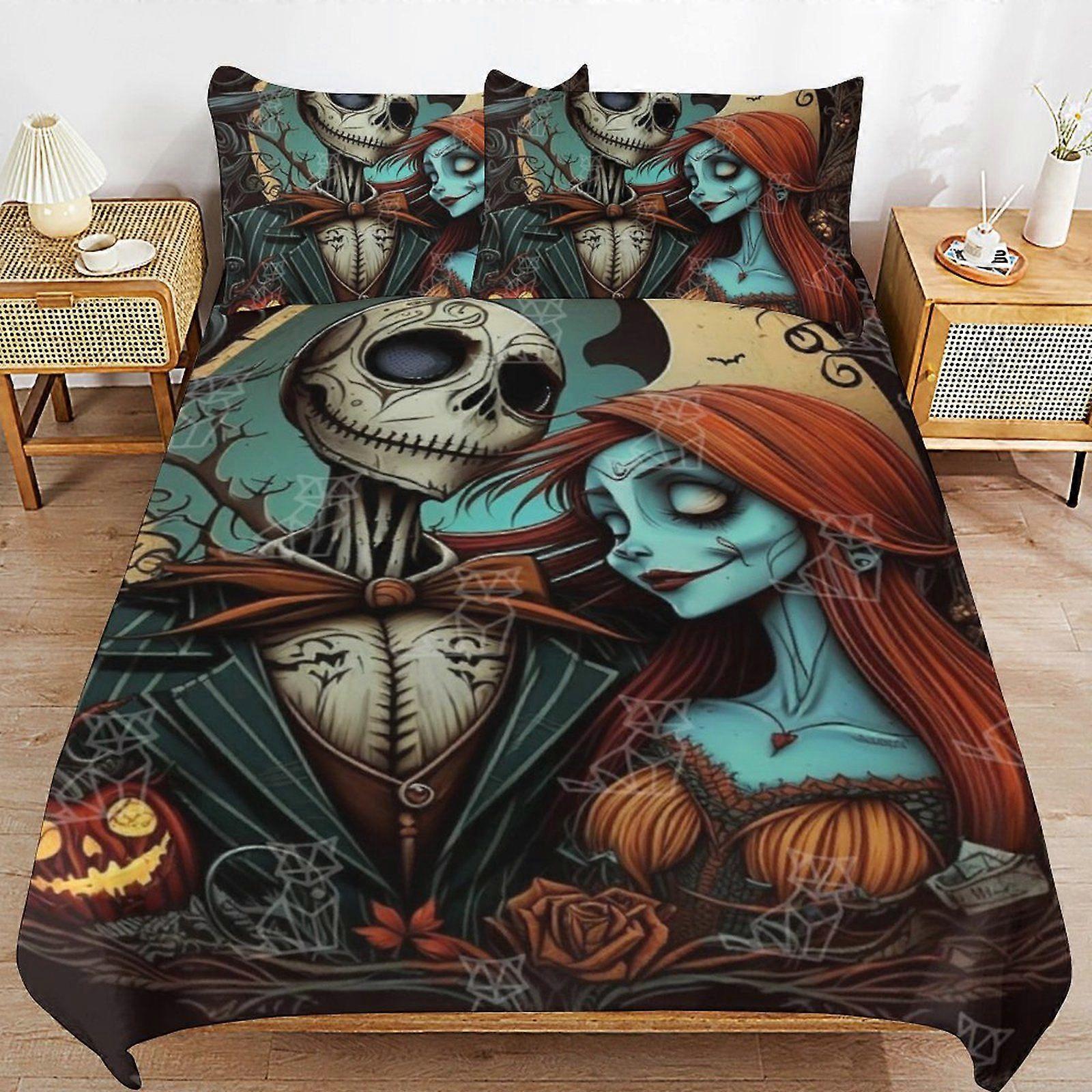 A580 The Nightmare Before Christmas Hotel Style Sleep Texture Consistent Fabric Secure Fit Closure Duvet Cover Sets Advantage N580