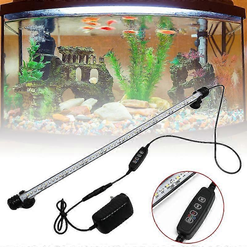 Submersible Aquarium Light Waterproof Led Fish Tank Lamp Bar Stick With Wire Control 6/10/12h Timing @BUGU