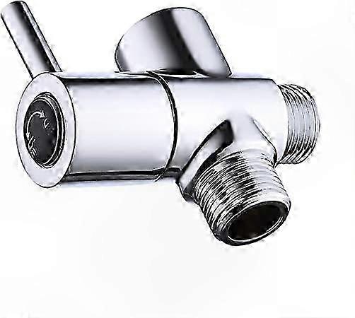 2-Way Shower Valve Diverter Adapter in Polished Chrome for Hand Shower and Hose Connection
