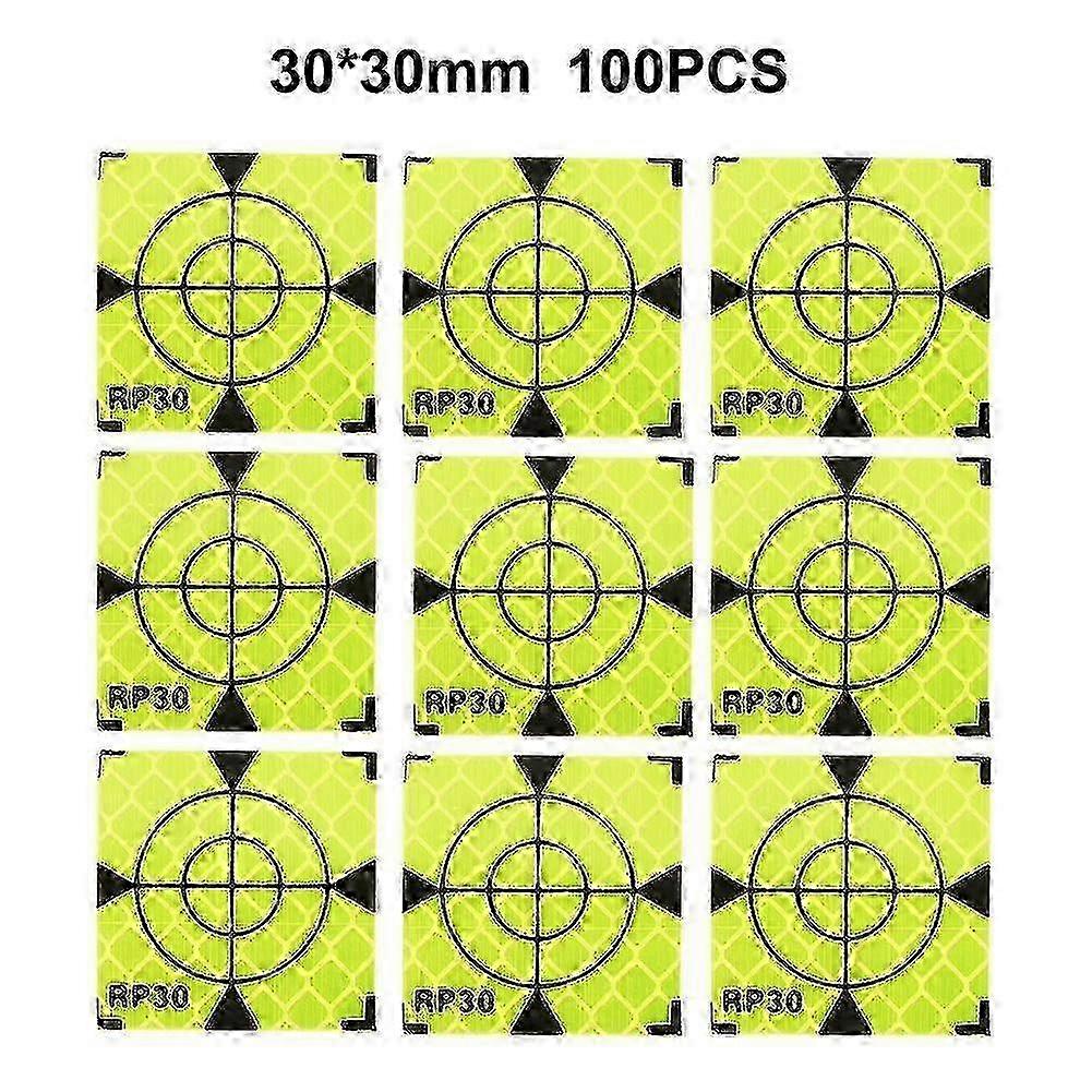 100pcs Reflector Sheet Reflective Tape Target Total Station Reflector Target Reflective Sticker Refl TOP