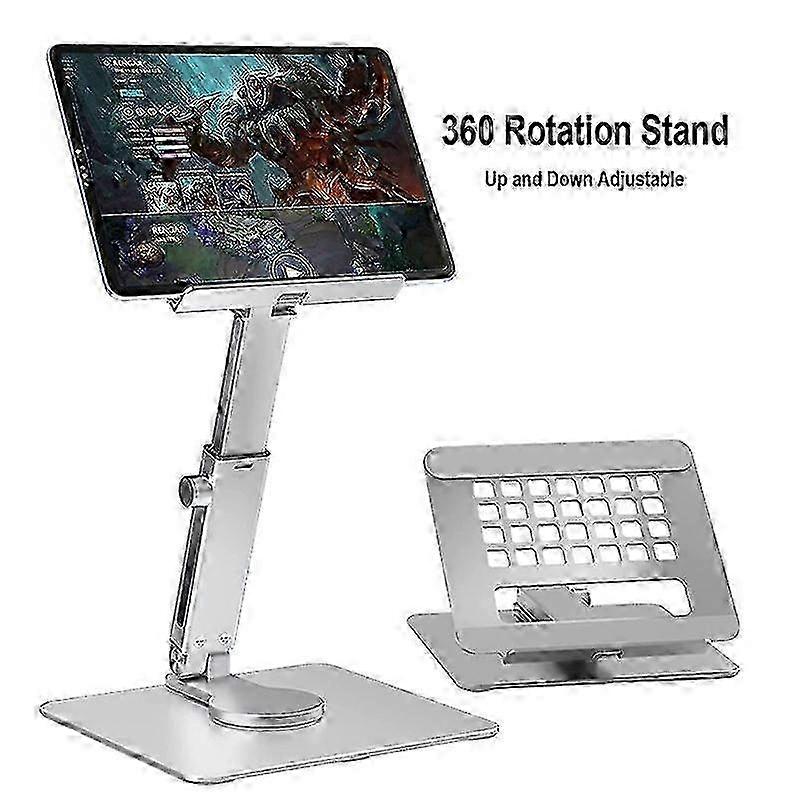 JUNDNE H06 Desktop Folding Phone Stand Portable Telescopic Rotary Tablet Stand 2025