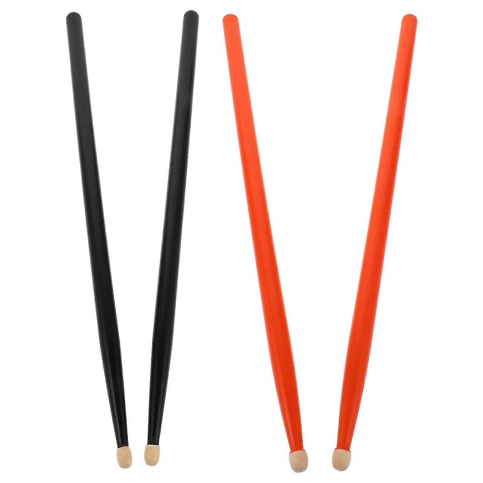 Wood Drumsticks 2Pair for Drum Use Professional Maple Birch Percussion Sticks