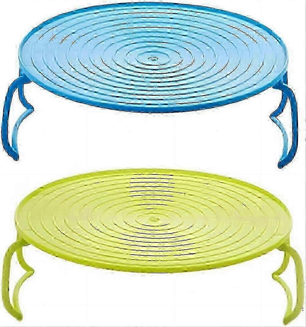 Microwave steaming rack for kitchen - 2 pcs folding tray and plate stacker z
