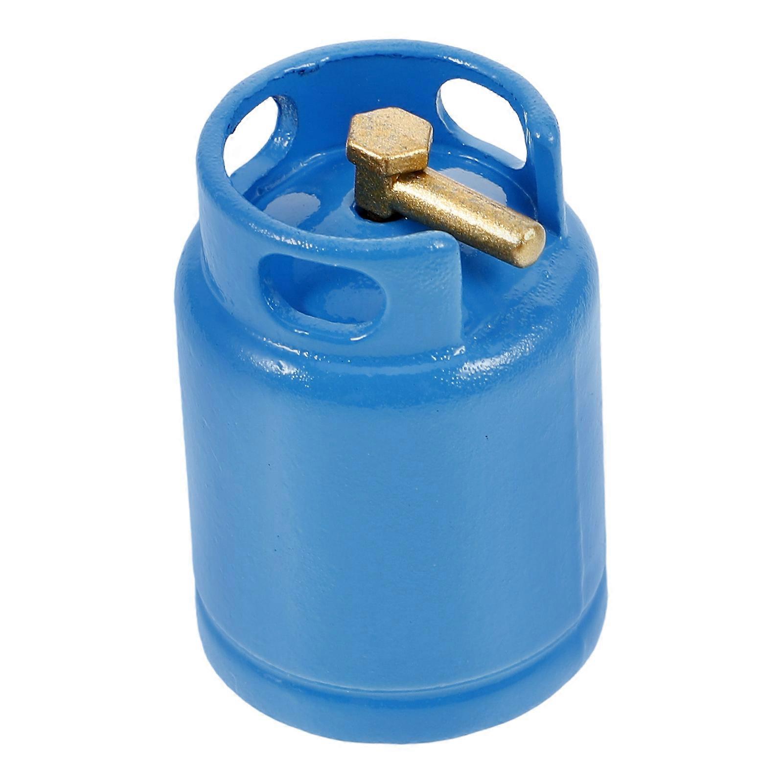 Blue Miniature Gas Tank Kitchen Accessory for Decor Alloy