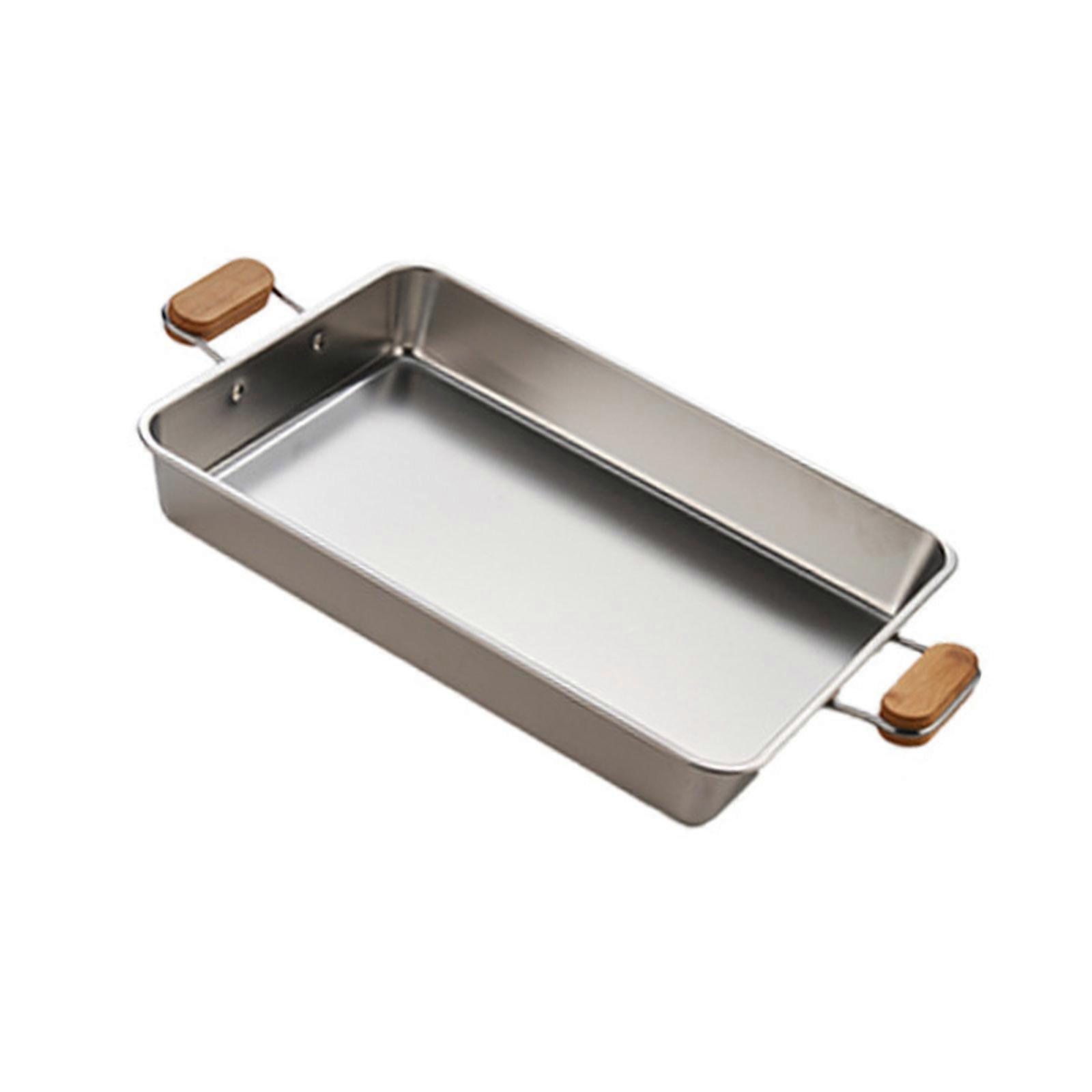 Oxidation Resistant 304 Untarnished Baking Tray Oven Heating Consistent Quick Smooth Face Multicolor