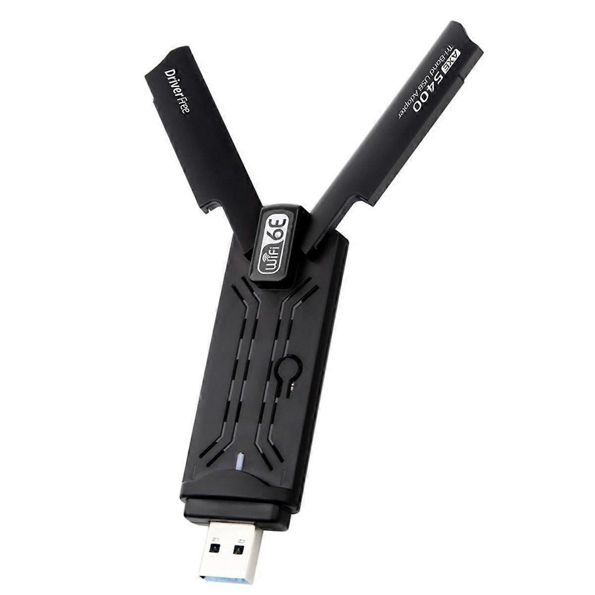 AX5400M WiFi 6E Adapter USB3.0 Ethernet Network Card Tri-Band 6G/5G/2.4G USB Dongle Receiver for PC