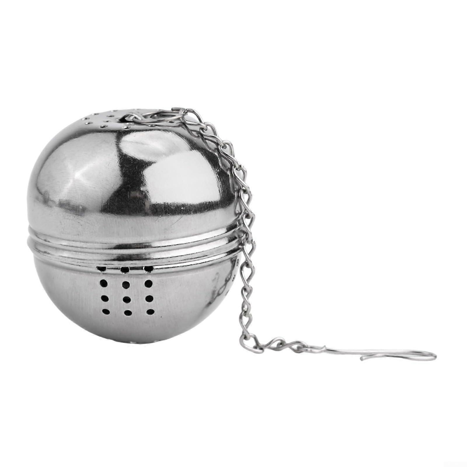Tea Infuser Set of 10 Stainless Steel Oval Mesh Filters with Chain for Loose Leaf Tea and Spices