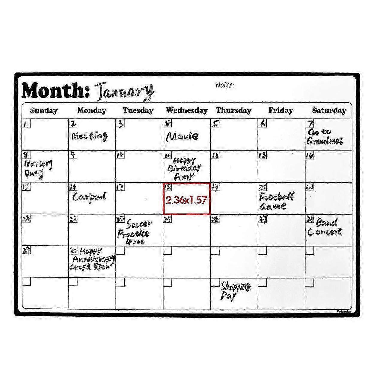 Teach Smart Habits With Stain-Free Refrigerator Calendar, Large Monthly Fridge Calendar For Enhancing Household Coordination, Flexible Design Th