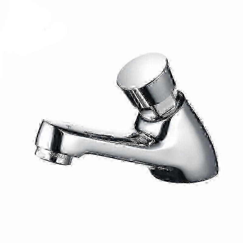 Self-Closing Chrome Faucet for Bathroom and Kitchen Sink - Time Delay Water Saving Tap