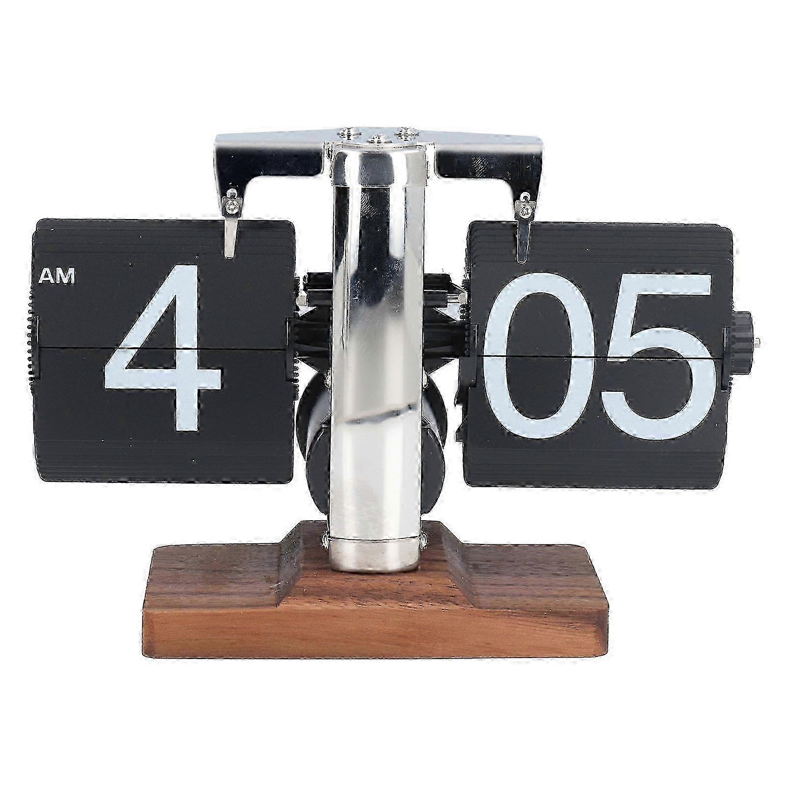 Retro Vintage Desk 12 Hours Single Sided Auto Table Digital Mechanical Flip Clock for Home Office