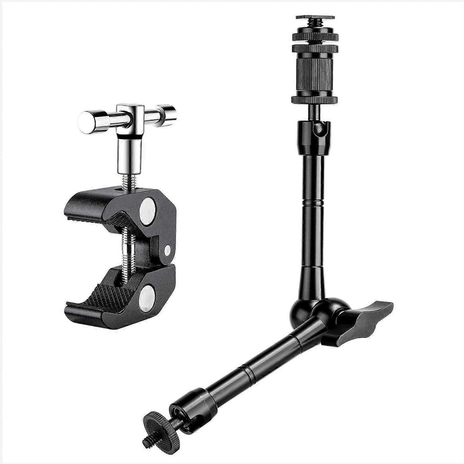 11 inch Articulating Magic Arm + Super Clamp for DSLR Rig Camera to LCD Monito, Video Light