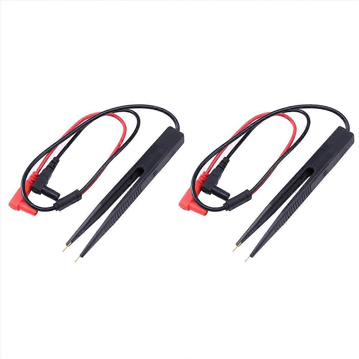 2X SMD Chip Component LCR Testing Tool Multimeter Tester Meter Pen Probe Lead Tweezers for for 