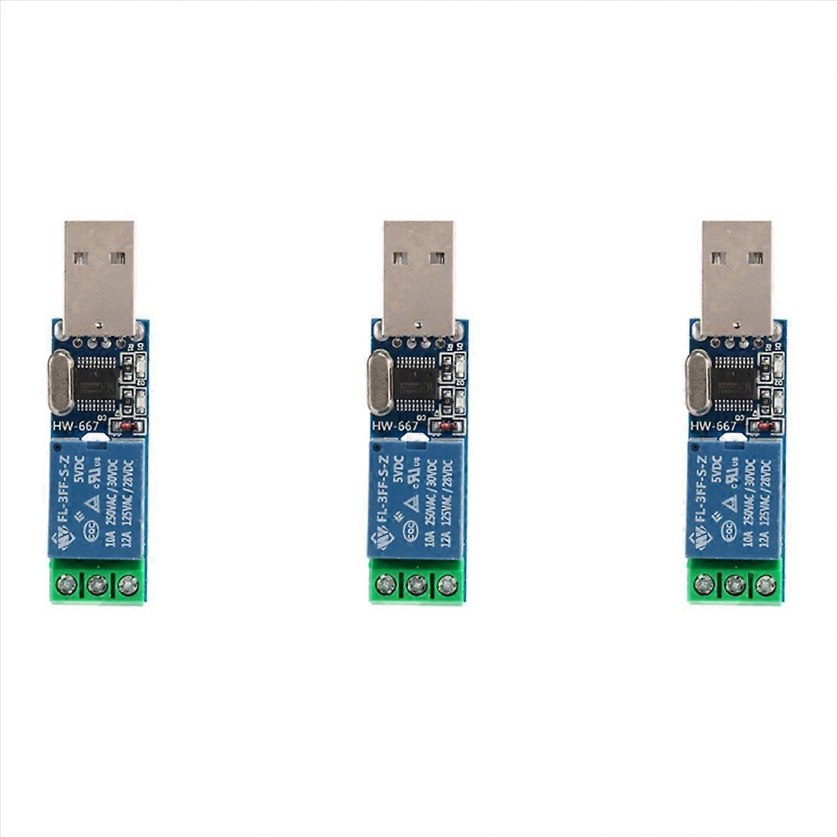 3X LCUS - Type 1 USB Relay Module USB Intelligent Switch Control