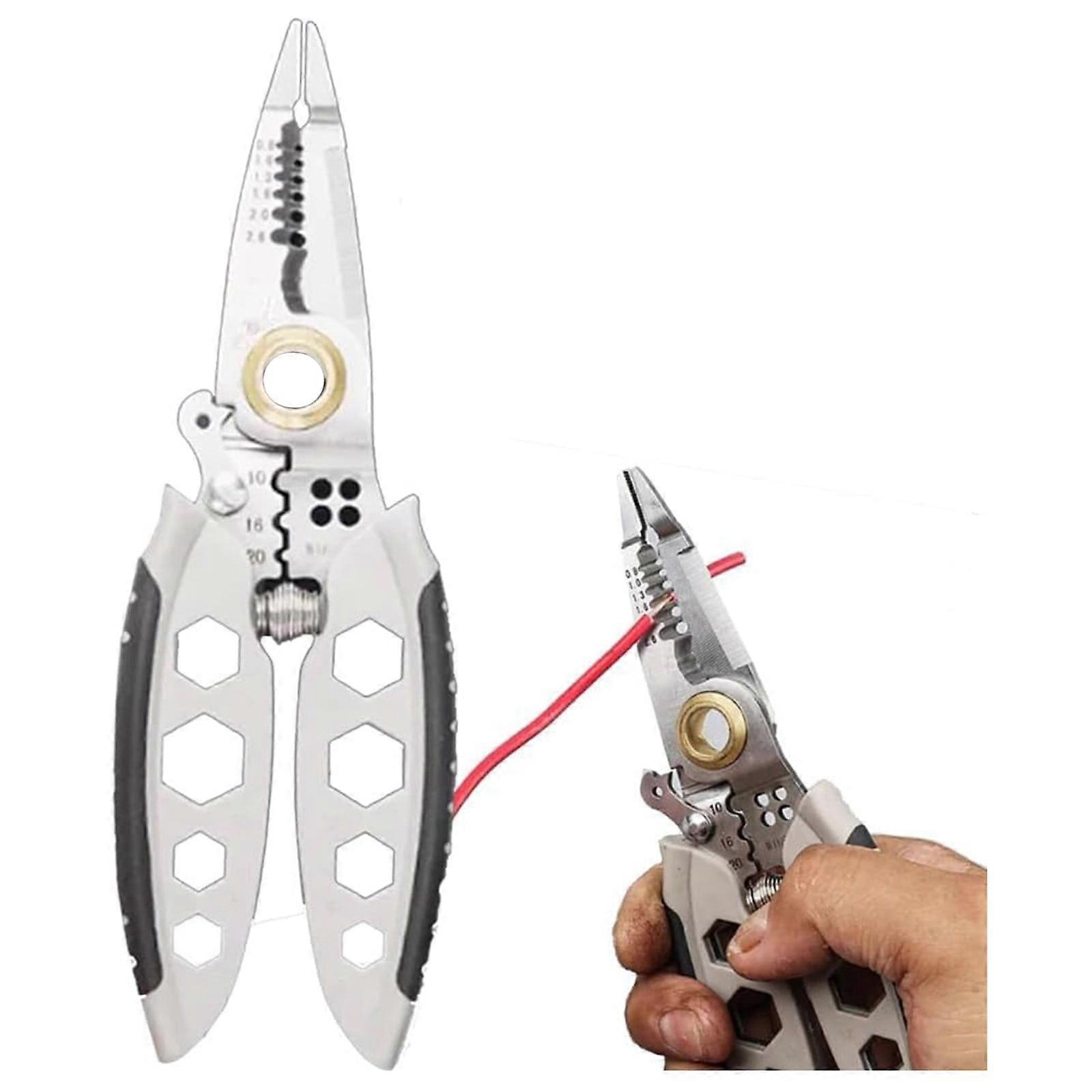 Heavy Duty 7" Multi Purpose Wire Stripper & Crimping Tool, compatible with Activ - Electrical Cutting & Stripping Gift