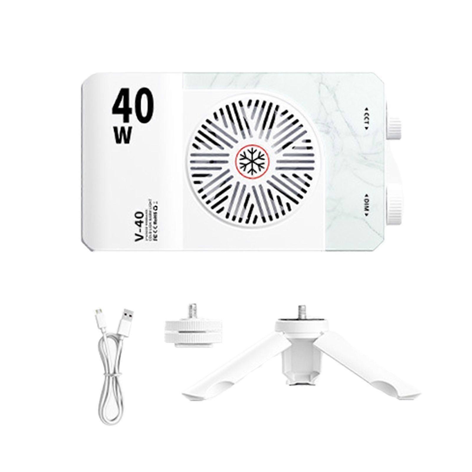 40W LED Camera Fill Light with Tripod Portable Lightweight 4400mAh Rechargeable Adjustable 1/4-Inch Thread Video Shoot Photography Handheld Fill Lamp