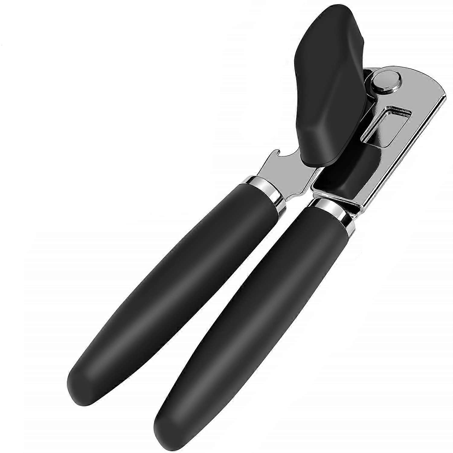 Manual Can Opener for Seniors with Arthritis, Heavy Duty Stainless Steel, Smooth Edge, Ergonomic Handle, MultiFunction Bottle Opener