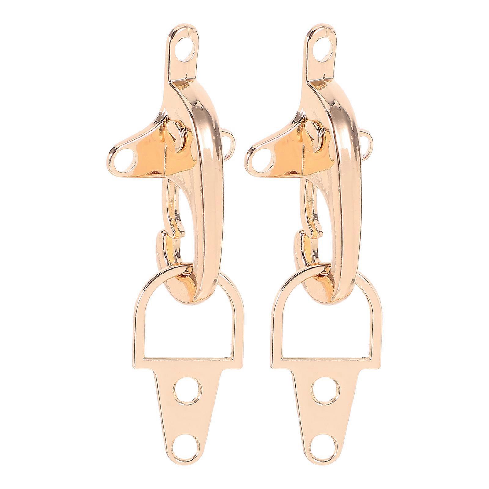 Clothes Closure Buttons Metal Toggle Replacement Coats Golden Closure 2 Sets For Everyday Use