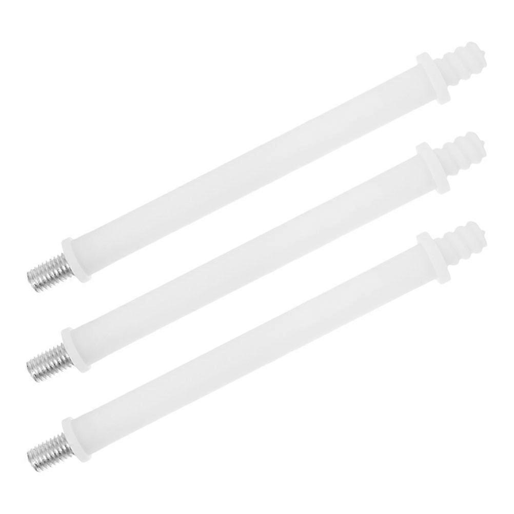 White Plastic Toilet Brush Handle Connector Threaded End for Easy Installation and Replacement M10